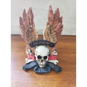 I Am The Best Junk The Rest Skull Collection Hard Resin Figure Statue Shelf Sit